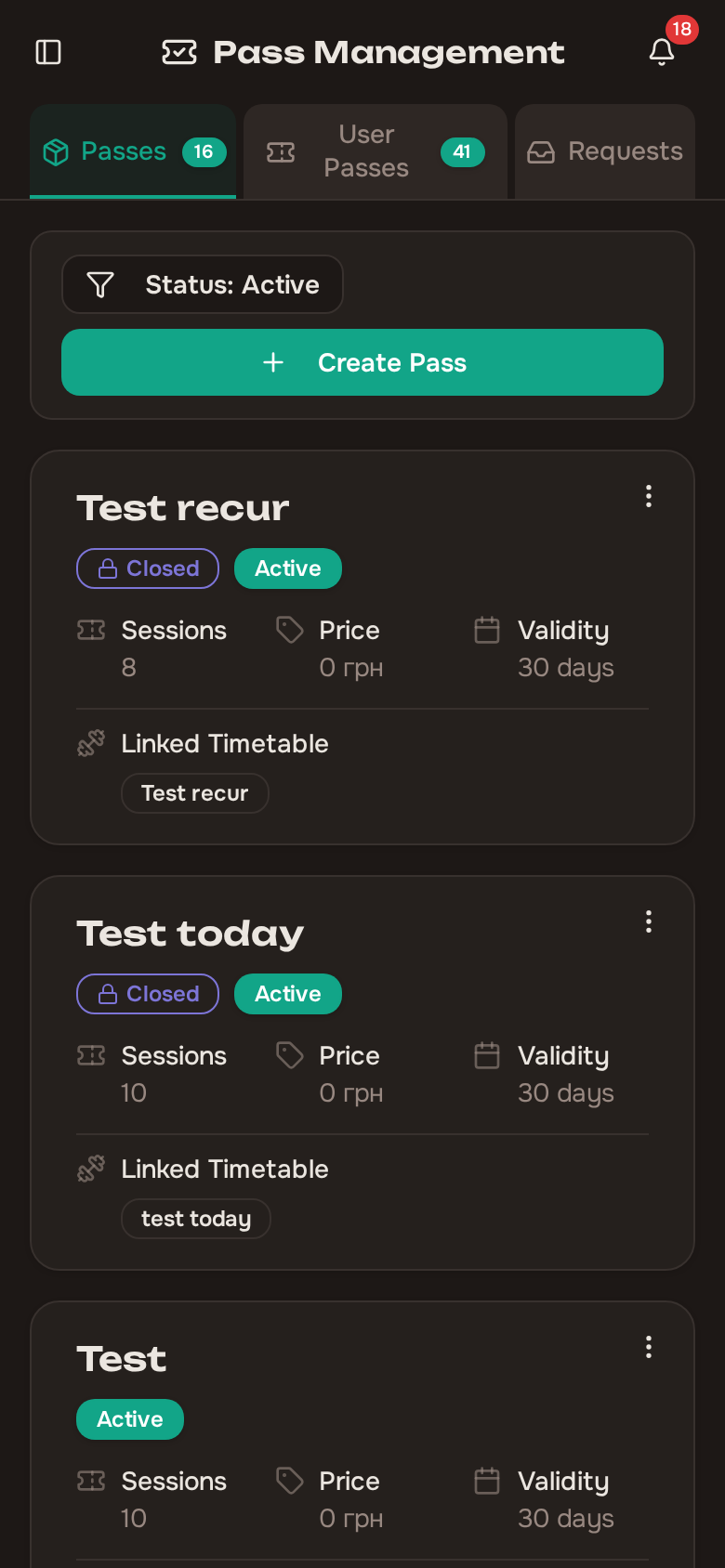 Pass templates