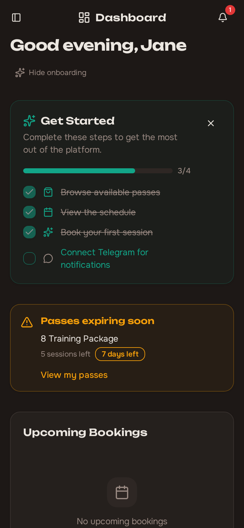 Dashboard overview
