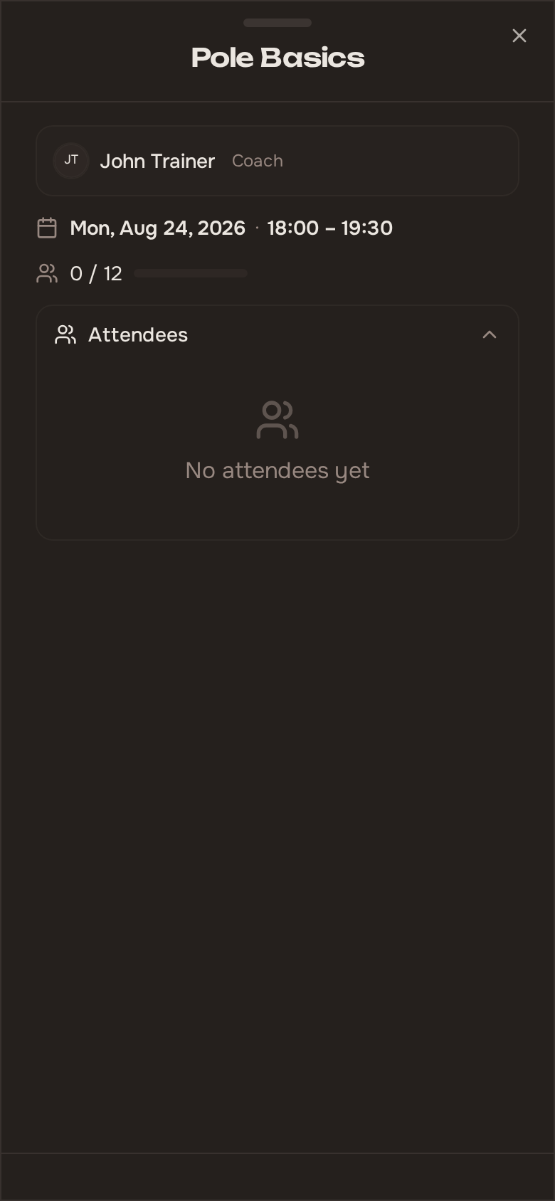Session attendees with Add guest button