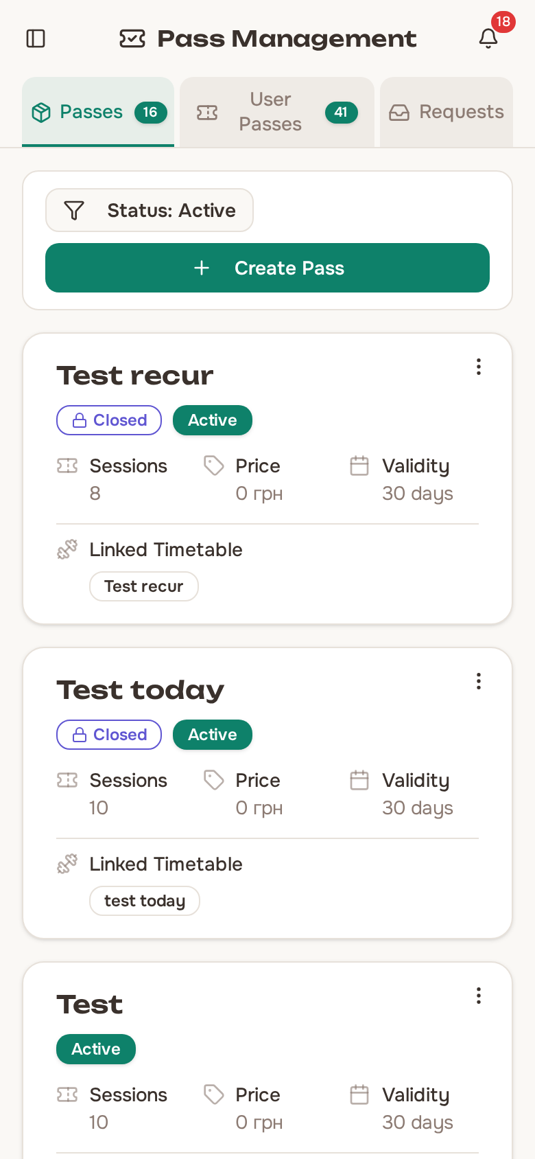 Pass templates