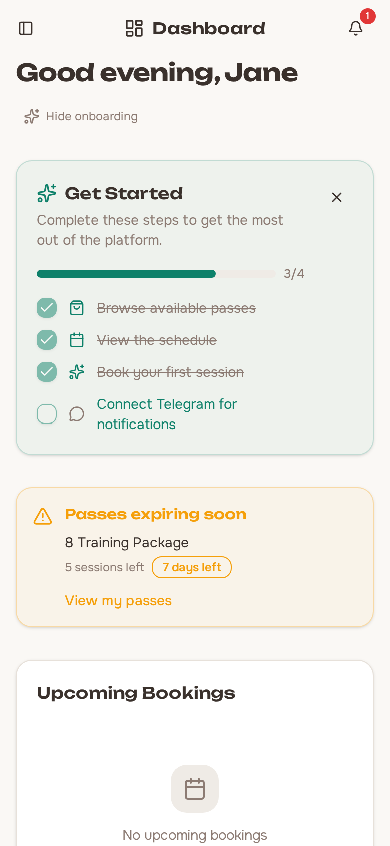 Dashboard overview
