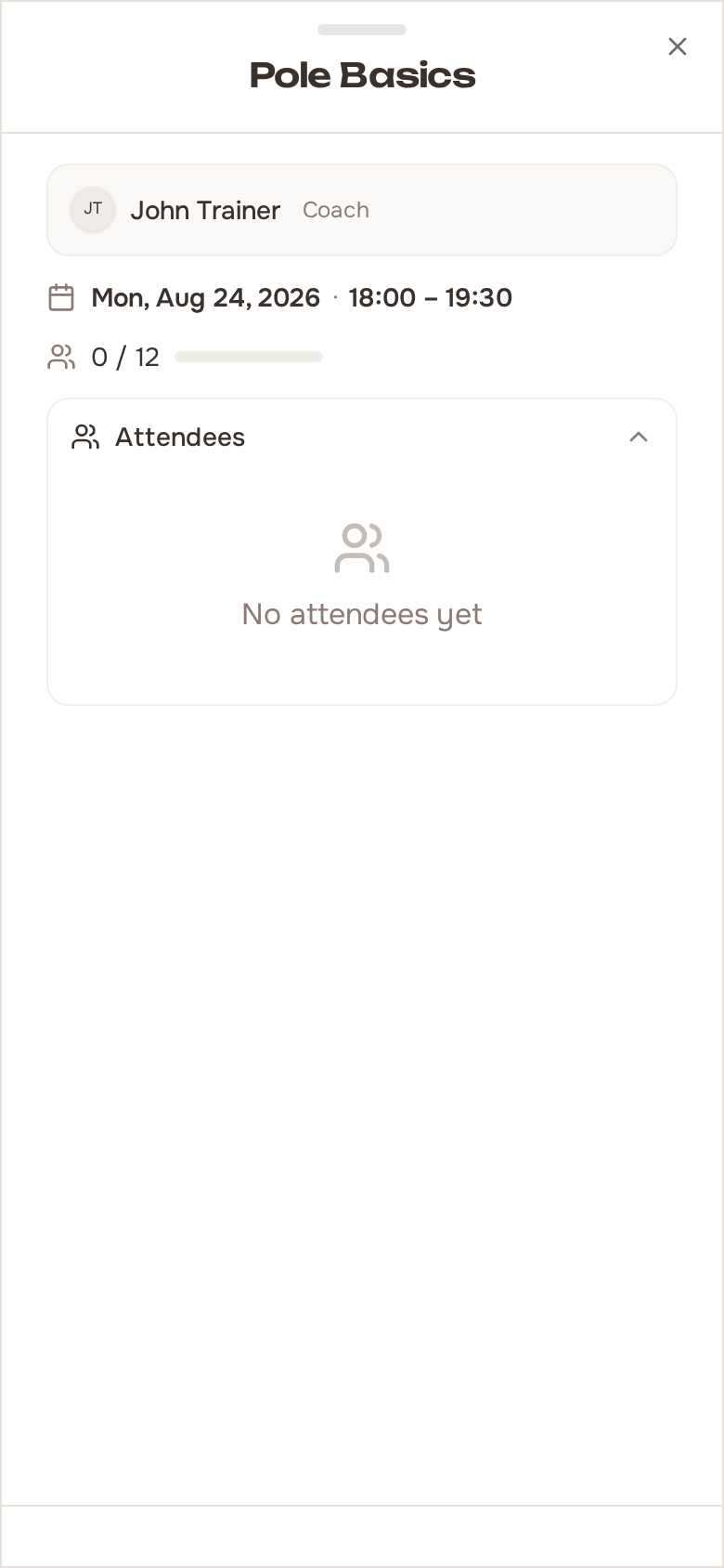 Session attendees with Add guest button